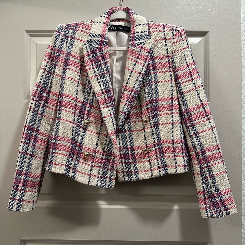 Zara plaid blazer
